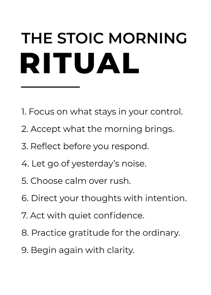 The Stoic Morning Ritual Guide