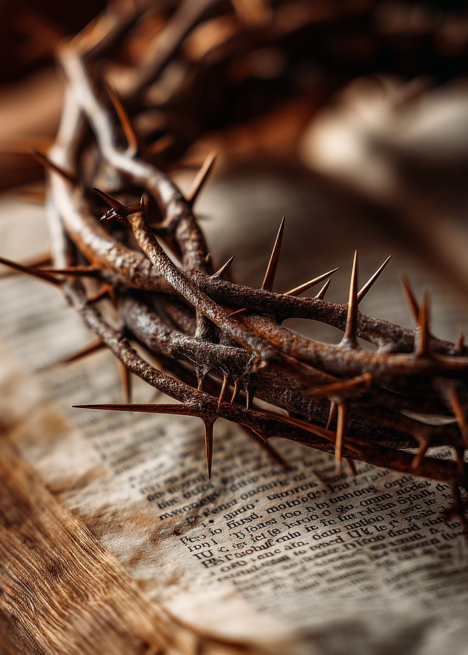 Crown of Thorns on Open Book