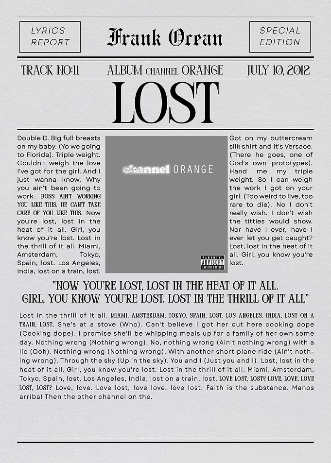 Frank Ocean - Lost