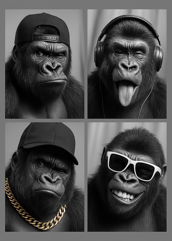 Cool Gorillas Collage