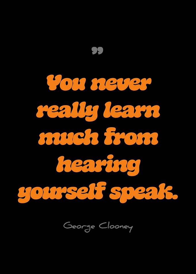 George Clooney Quote on Black Background