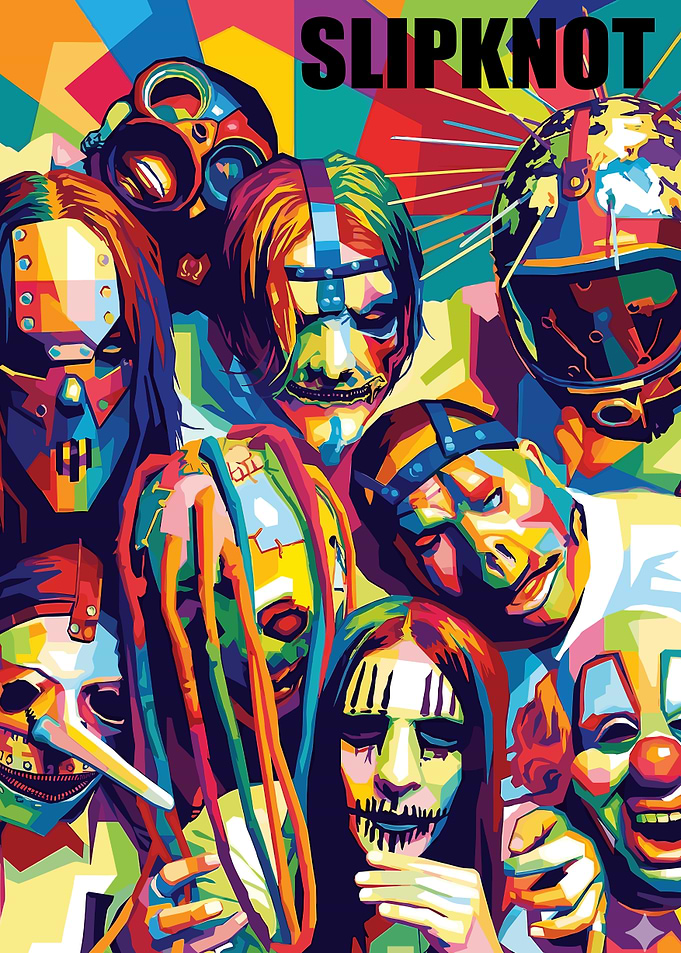 Slipknot Band Colorful Pop Art