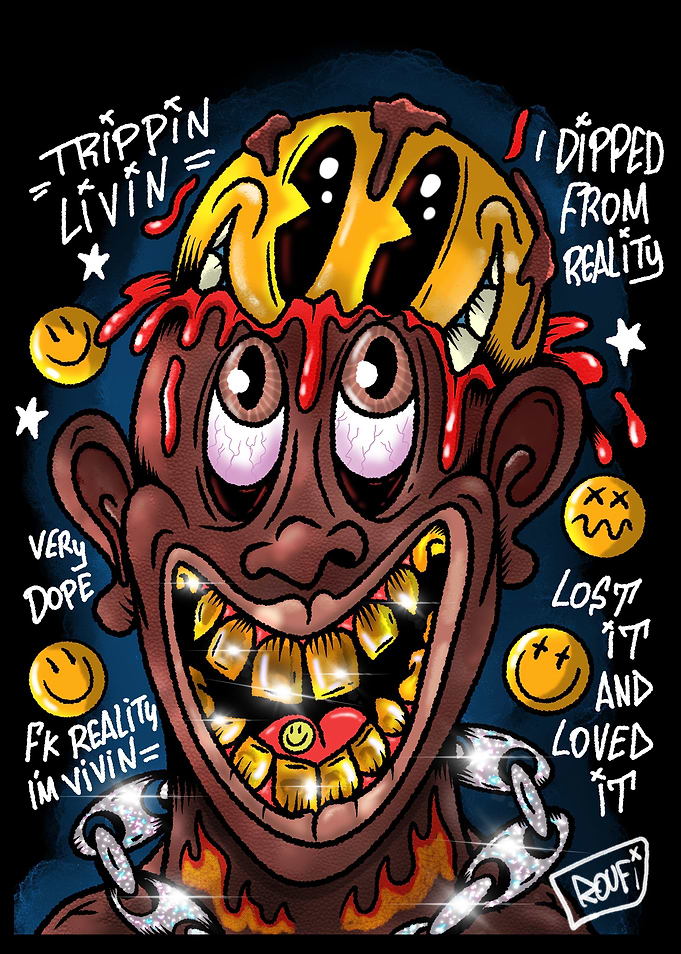 Trippin' Livin' Cartoon Character Art