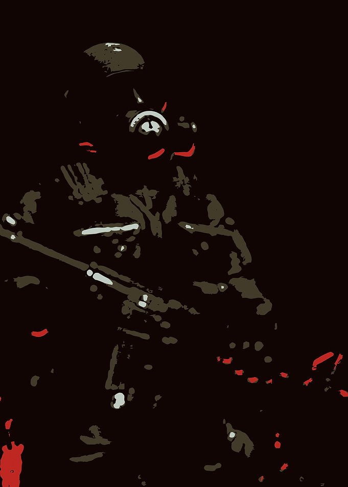 Dark Soldier with Gas Mask