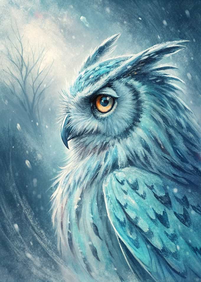 Winter Owl Portrait