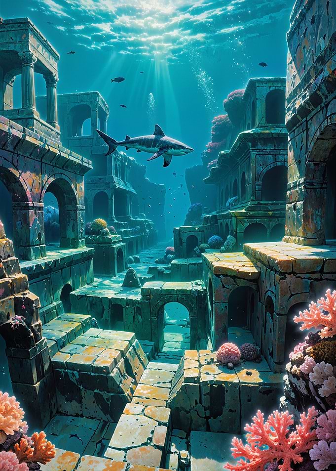 Shark Among the Sunken City