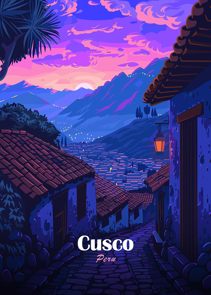 Cusco, Peru Illustration