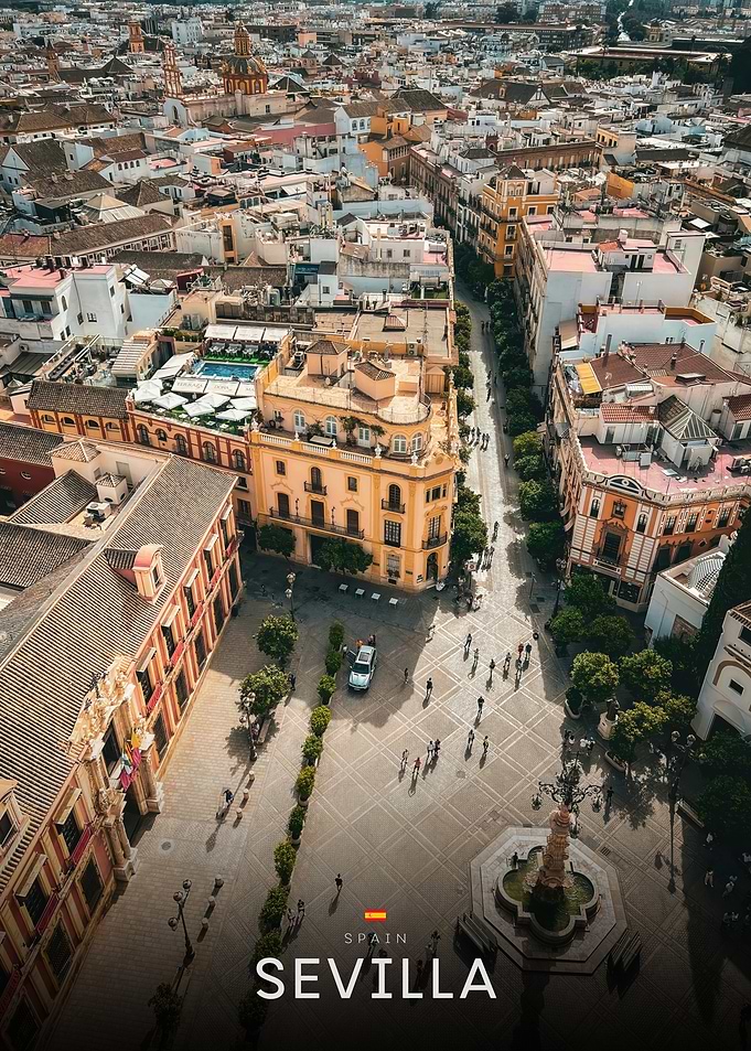 Aerial View of Seville, Spain