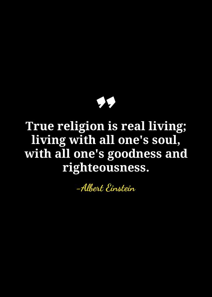 Einstein Quote: True Religion