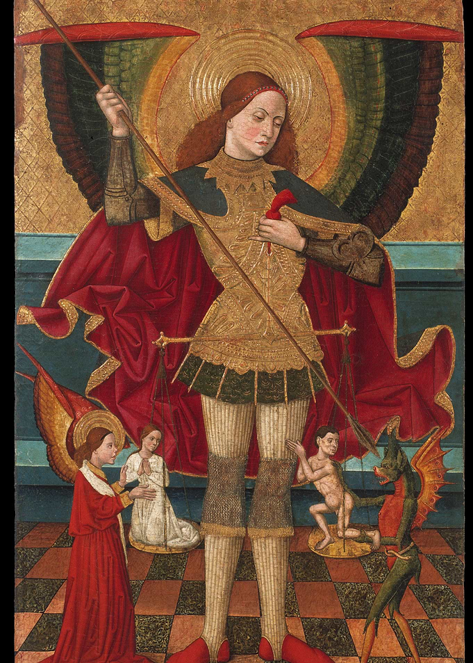 Saint Michael Weighing Souls Painting