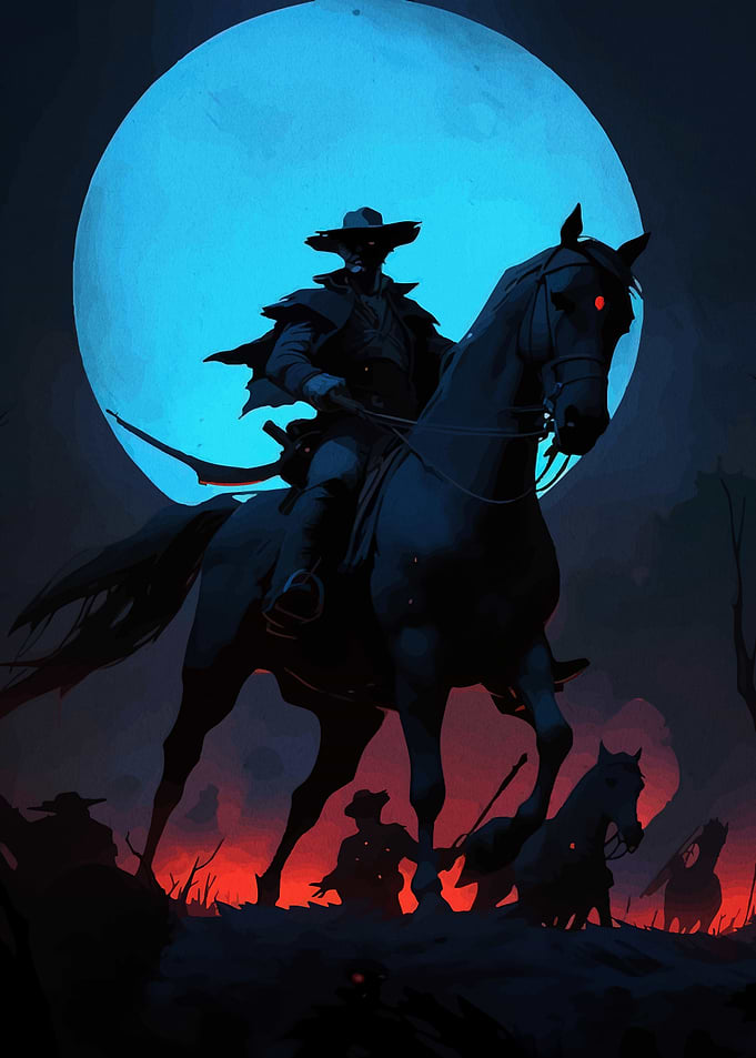 Dark Rider Under Blue Moon