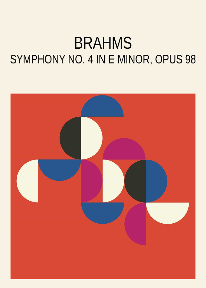 Brahms Symphony No. 4 Minimalist Art