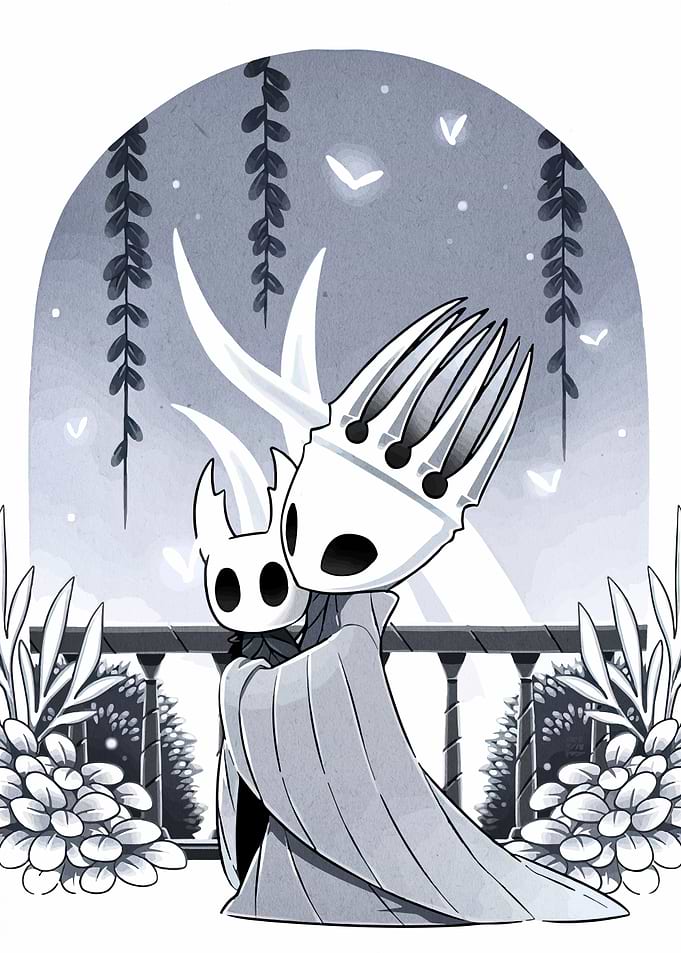 Hollow Knight characters illustration