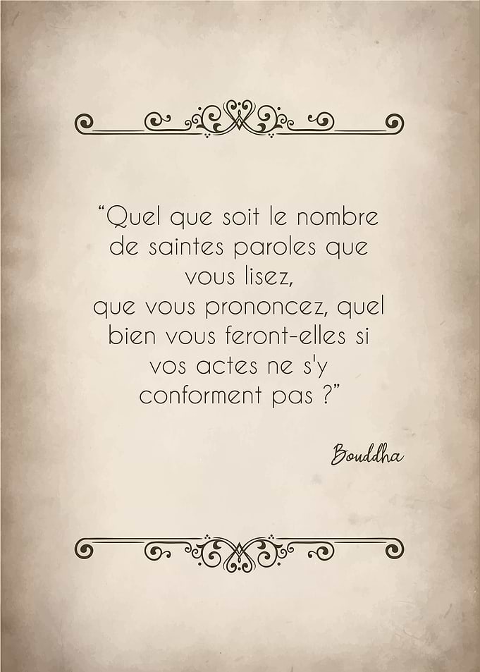 Buddha Quote in French