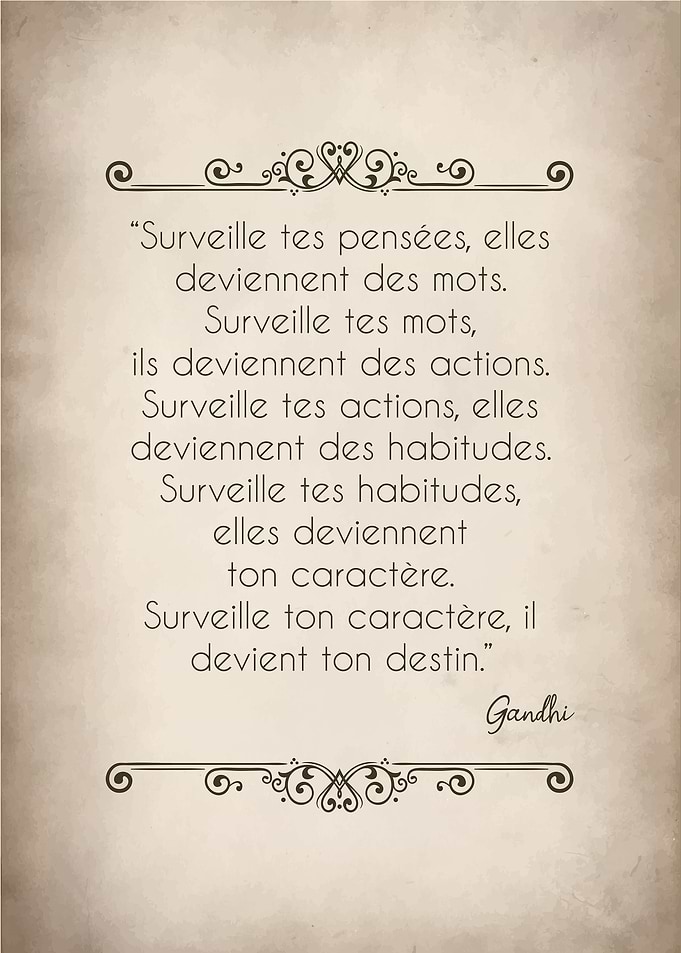 Gandhi Quote in French