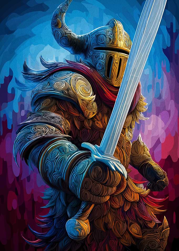 Horned Knight with Sword