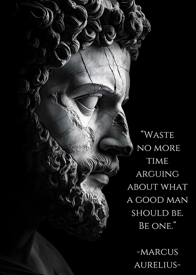 Marcus Aurelius Quote Statue