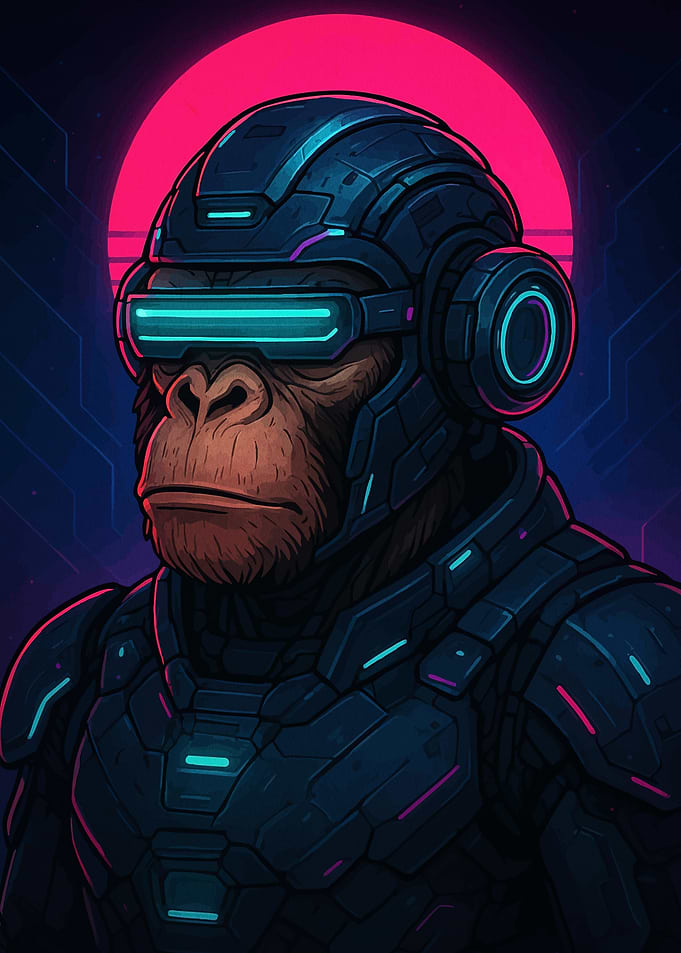 Cyberpunk Ape Portrait
