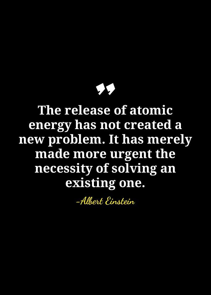 Einstein Quote on Atomic Energy