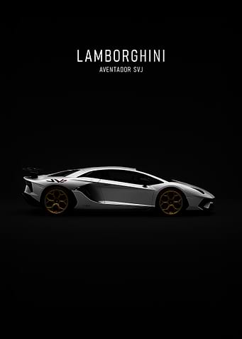 Lamborghini Aventador SVJ on Black