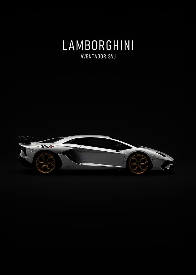 Lamborghini Aventador SVJ on Black