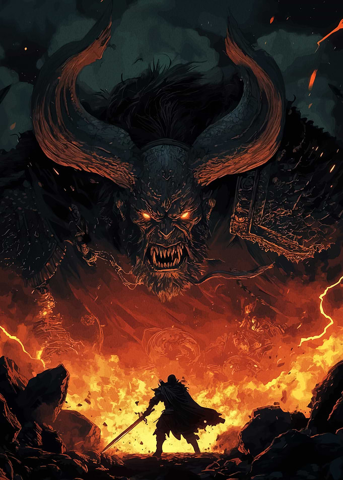 Epic Battle: Knight vs. Demon