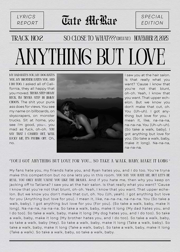Tate McRae - Anything But Love