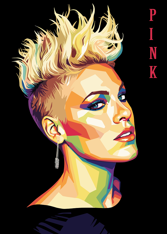 Pink Portrait Pop Art