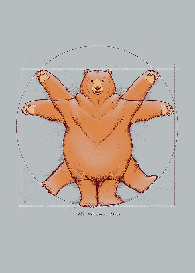 The Vitruvian Bear Art Print