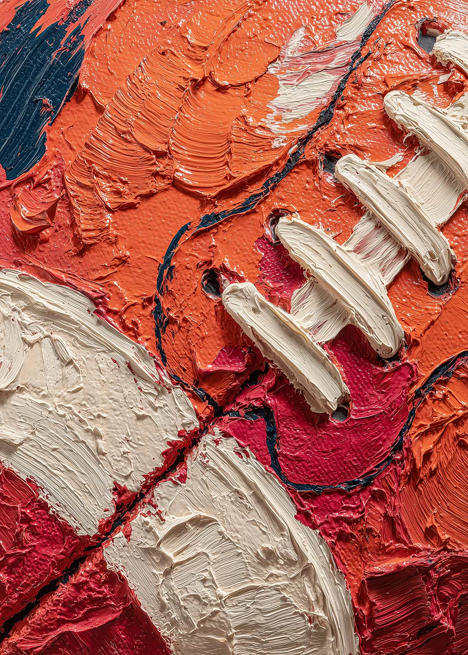 American Football Art — Impasto Painting & Textured Oil Sports Wall Art for Game Rooms