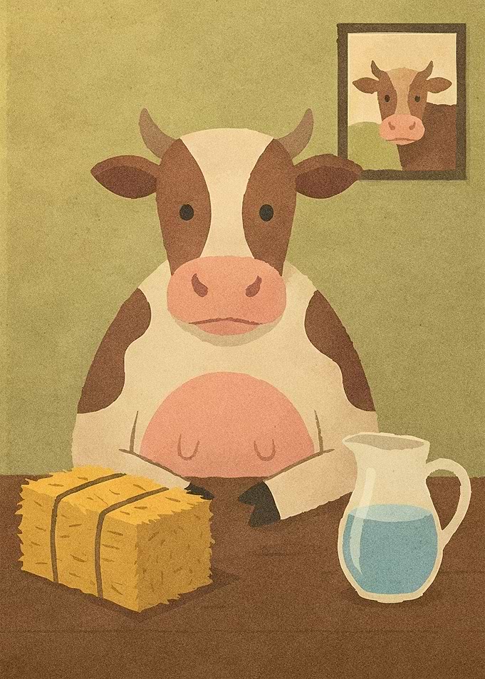 Cow at Table
