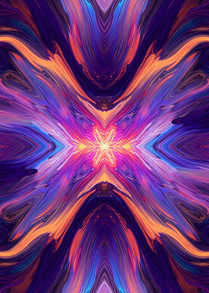 Abstract Colorful Symmetric Pattern
