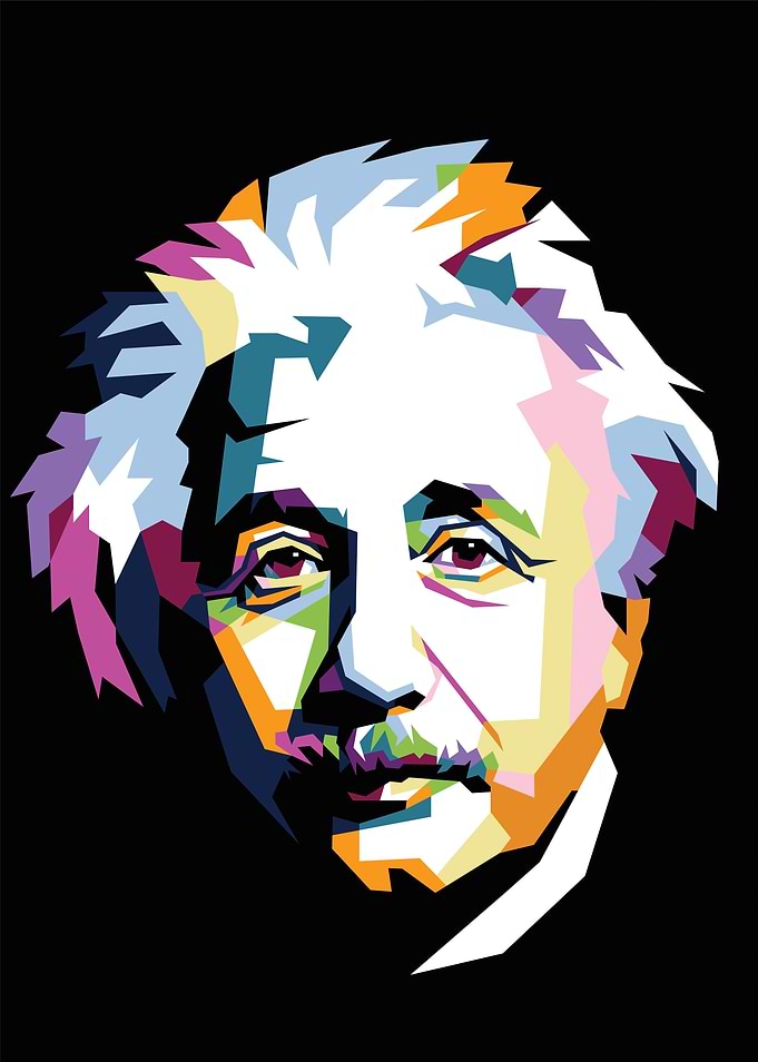 Colorful Einstein Portrait