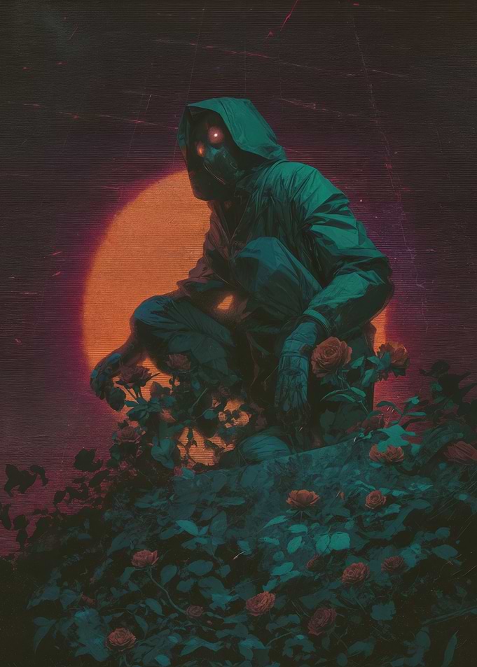 Cyberpunk Rose Guardian