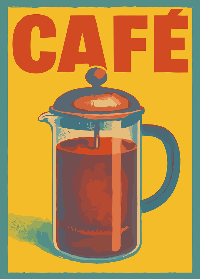 Cafe French Press Still Life
