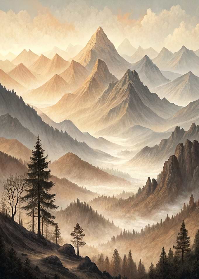 Misty Mountain Landscape