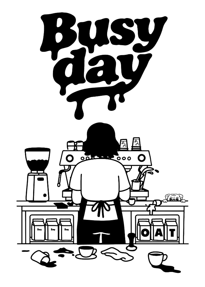 Busy Day at the Coffee Shop