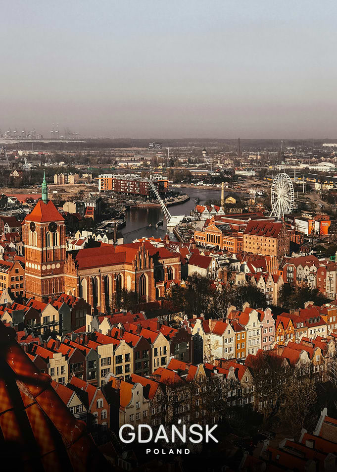 Gdansk, Poland: Aerial Cityscape