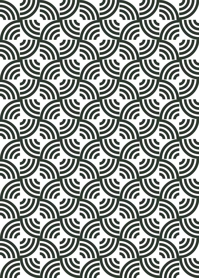 Abstract Geometric Pattern with Concentric Arcs