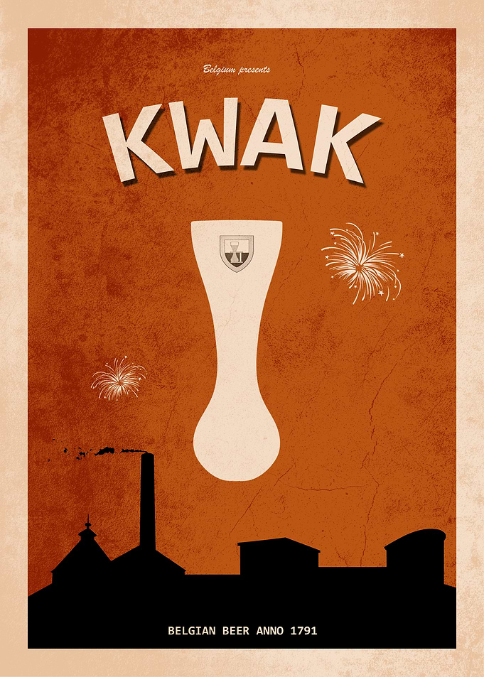 Kwak Belgian Beer Poster