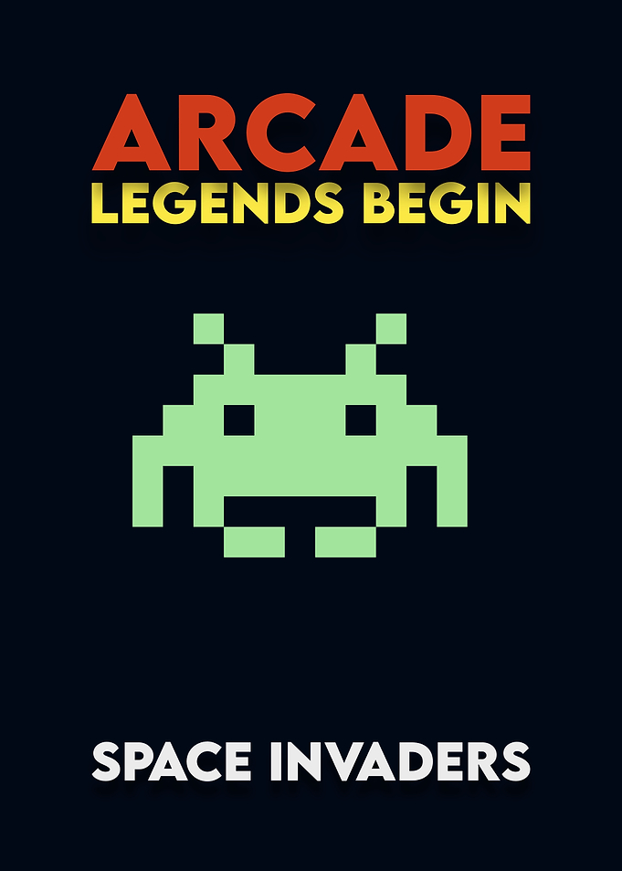 Space Invaders Arcade Poster