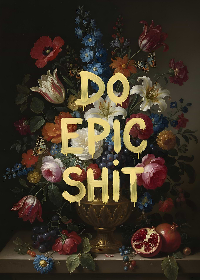 Do Epic Shit Floral Painting