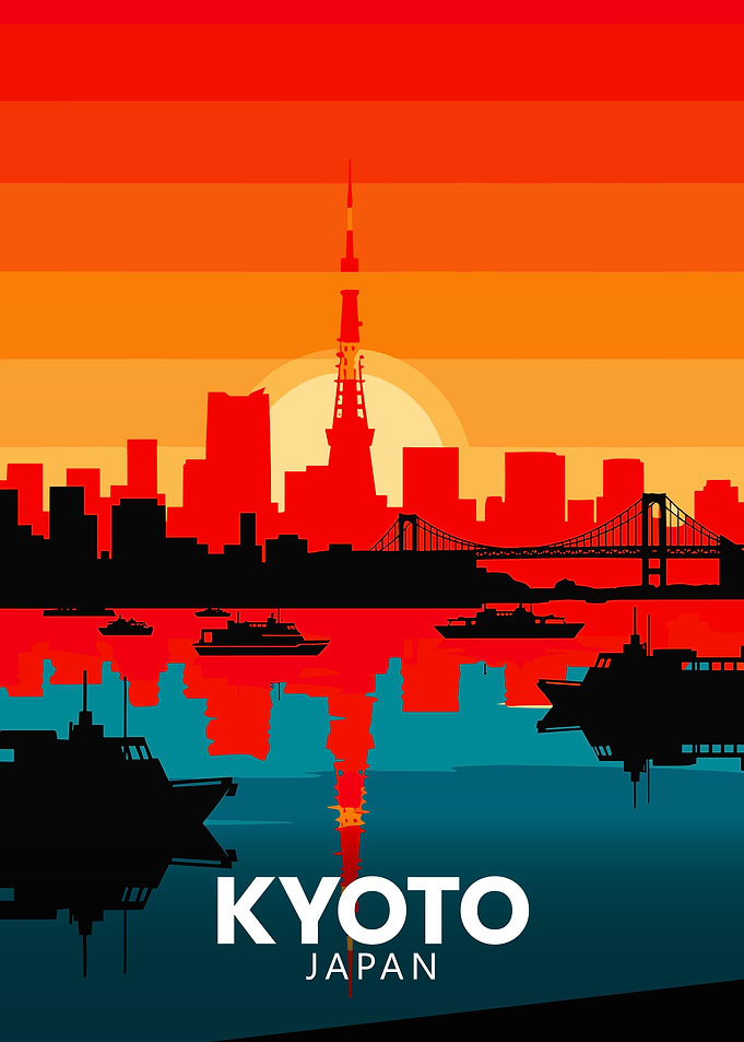 Kyoto Japan Skyline Travel