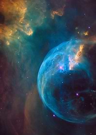 Cosmic Bubble's Ethereal Glow