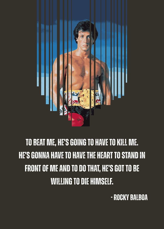 Rocky Balboa Quote Poster
