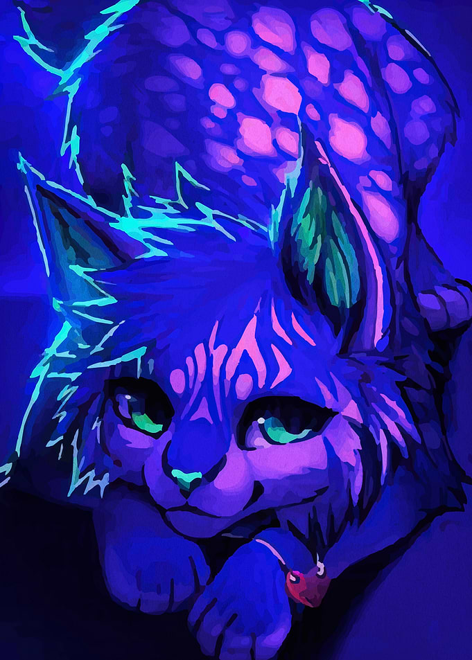 Neon Lynx Digital Art