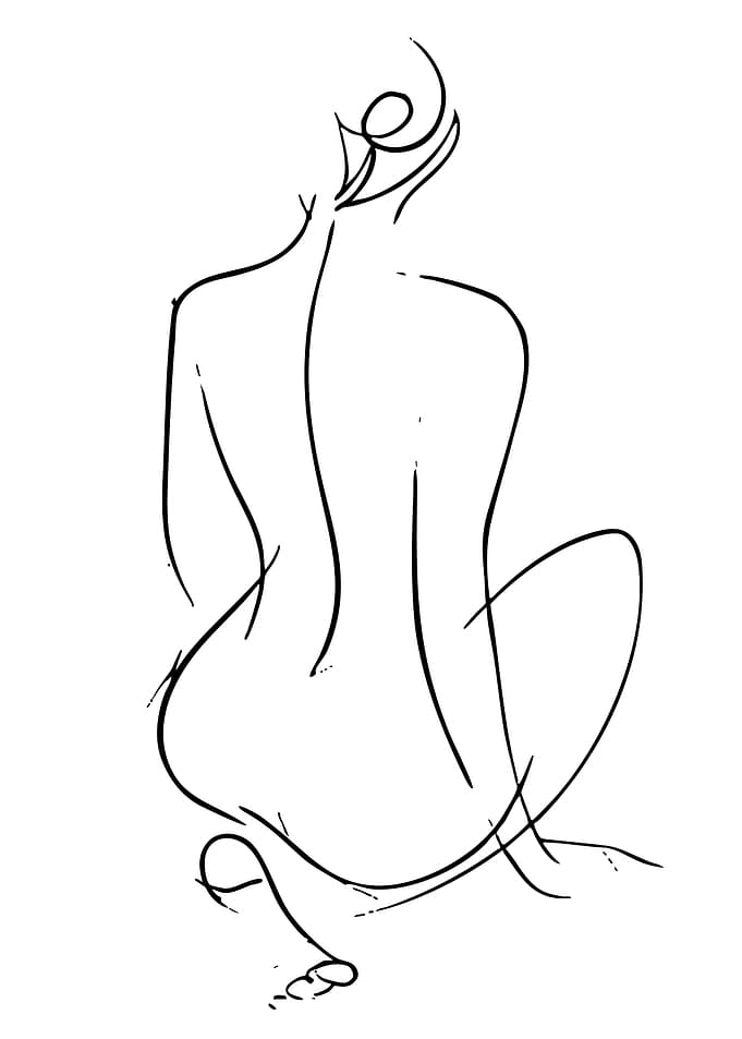 Minimalist Woman Line Art