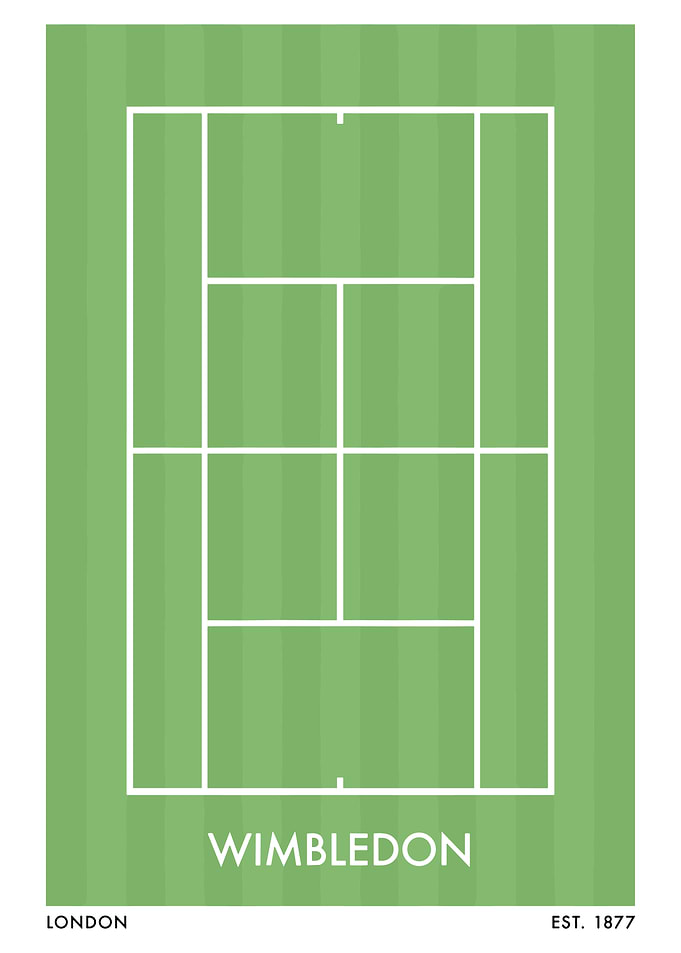 Wimbledon Tennis Court Art Print