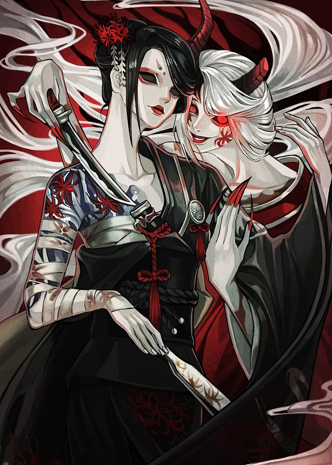 Demonic Embrace: Oni and Yakuza Fusion