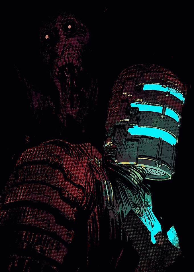 Dead Space: Isaac Clarke and Necromorph